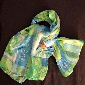 Elegant Green and Blue Scarf